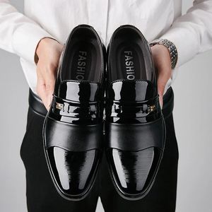 Luxury Leather Men Shoes For Wedding Formal Oxfords Business Office Work Classic Men's Pointy Dress 231226