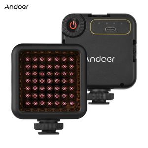 Andoer IR49S Mini IR Night Vision Light Infrared P Ography för videokamerans videokamera med 3 Cold Shoe Mount Vlog 231226