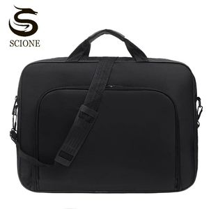 Pastas masculinas 15 17 polegadas bolsas para laptop masculino negócios bolsas de escritório preto nylon bolsa de ombro casual maleta saco de armazenamento de documentos xa223m