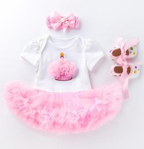 Kläder sätter 1 år Baby Girl Infant Christening Party Tutu Dress Born Girls 1st Birthday Outfit Toddler Boutique5592280