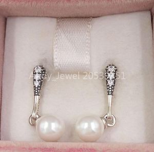 Andy Jewel Authentic 925 Sterling Silver Studs Pearl Earring Passar European Style Jewelry1052182