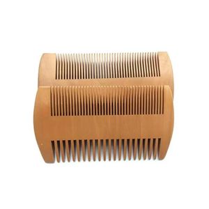 Escovas de cabelo bolso pente de barba de madeira lados duplos super estreitos pentes de madeira grossa produtos de entrega de cuidados ferramentas de estilo dheqn