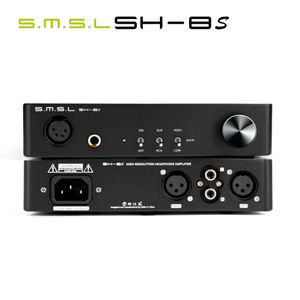 Mikser SMSL SH8S Kulaklık Amplifikatörünü İşe Alır 6.35mm RCA XLR Dengeli/Dengesiz Kazanç Ayarlanabilir SH8S AMP SMSL SU8S