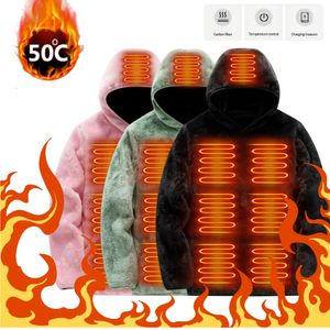 9 áreas de calor com capuz aquecido 3 marchas temperatura casaco aquecido inteligente jaquetas aquecidas elétricas laváveis carregamento USB para esportes ao ar livre 231226