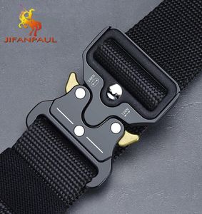 Men039S Belt Army Outdoor Hunting Tactical Multi Function Combat Survival High Quality Marine Corps Canvas för nylon Male Luxur6360590