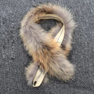 2023 Real Raccoon Fur Collar 11cm 너비 여자 남성 남녀 어린이 어린이 소년 소녀 스카프 재킷 후드 트림 No National Natural 231226