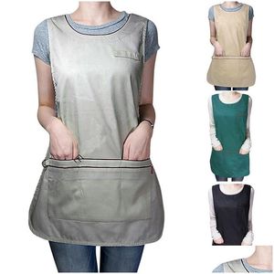 Aprons Kitchen For Woman Unisex Cotton Working Men Butcher Bookstore Cooking Baking Coffee Chef Wookwear 220507 Drop Delivery Home G Dhyjl