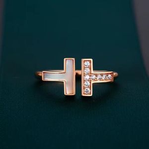 Mulheres anel de luxo designer anéis homens marca zircônia moda anéis estilo clássico jóias 18k banhado a ouro rosa qua todo ajustea307S