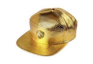 Moda hiphop şapkalar beyzbol kapakları ayarlanabilir snapback beyzbol şapkası erkek kadınlar dj dans hip hop şapkalar aslan başı timsah deri SNA7296364