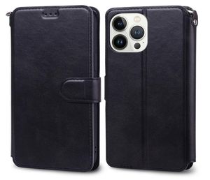 Leder-Geldbörsen-Handyhüllen für iPhone 14 13 Pro Max Samsung S22 Ultra Plus A53 Flip Cover ID-Kartensteckplatz Ständer Kicskstand Pouch8250931