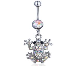 D0727 Frog Clear AB Color Belly Navel Button Ring0123454952340