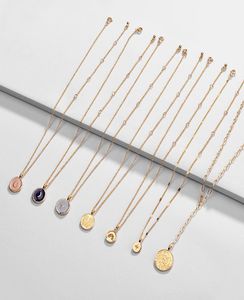 Fashion Round Enamel Moon Star Round Pendant Necklaces for Women Trendy Long Chain Gold Coin Choker Necklace Statement Jewelry9295570