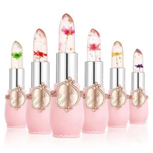 6 pçs batons bálsamo labial transparente de longa duração hidratante flor vara hidratante glosses maquiagem veludo beleza 231225