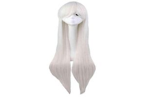 Hair Synthetic Wigs Cosplay Qqxcaiw Long Straight Cosplay Wig Black Purple Red Pink Blue Dark Brown 100 Cm Synthetic Hair Wigs 2205976577