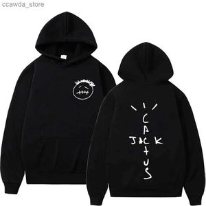 Erkek Hoodies Sweatshirts Rapçi Kaktüs Jack Müzik Albümü Hoodies Erkek Kadın Moda Moda Yüksek Sokak Sweatshirts Vintage Hip Hop Sulağı Hoodie Büyük Boyutlu Üstler Q231226