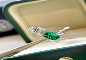 Emerald Rings Sterling şeritli armut şekilli cz açık ayarlanabilir halka ifadesi düğün mücevherleri24152433831