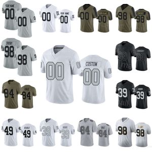 Man Woman Youth Football 19 Dj Turner Jerseys 22 Ameer Abdullah 98 Maxx Crosby 5 Divine Deablo 39 Nate Hobbs 84 Keelan Cole Vapor nietykalne oddychane zszyte