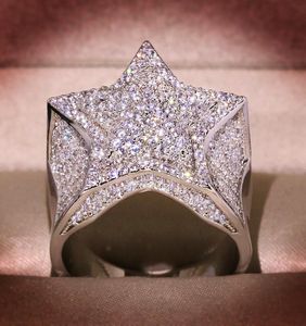 Real S925 Srebrny 2 karaty Naturalny pierścień moissanite dla kobiet Hiphop Men Anillo de Silver 925 Pierścienie biżuterii de Bizuteria9310109