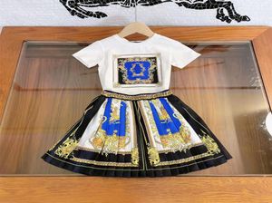 little girl clothe white flower dress tshirtskirt toddler girls summer clothing sets 90150 cm baby clothes sets 20221098692