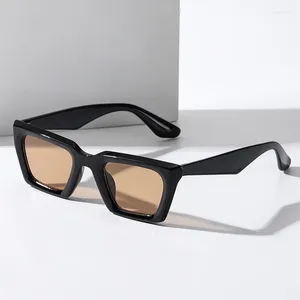 Óculos de sol pequeno quadro para mulher moda gato olho óculos masculino protetor solar acessórios preto