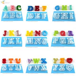 Conjunto grande de 26 letras para decoração de casa, moldes de bolo, resina epóxi de silicone para fazer joias 9210801