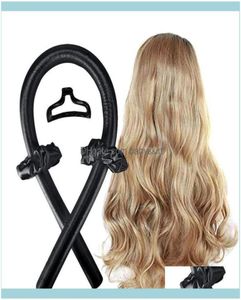 Hårverktyg Irons Care Styling Products90 Set 17 Color Heatless Curling Rod Headband Lazy Curler Silk Curlings Iron Ribbon Curle1998172