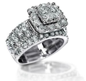 Vecalon Vintage Court Ring 925 Sterling Silver Square Diamonds CZ Promise Engagement Wedding Band Rings for Women Bridal Jewelry6841692