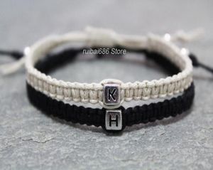 Pulseira com nome personalizado, pulseira para casais, feita à mão, para amantes, namorado, namorada, joias 5032992