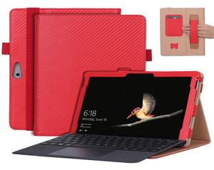 Luxuriöse Business-Schutzhülle aus PU-Leder für Microsoft Surface Go 10 Zoll Tablet mit Handhalter, Griffschale, Kartenfächern304Z2419636