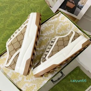 Famous Design Tennis Courts Interlocking Trainers Shoes Women Men Chunky Sole Party Wedding