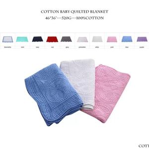Blanket Baby 100%면 자수 어린이 퀼트 모노그램 가능한 에어컨 유아용 샤워 선물 10 디자인 도매 FY3807 드롭 DEL OTJMZ