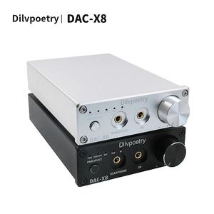 Kulaklıklar DipoetrideDacx8 Bluetooth USB DAC Kulaklık AMP CM6642+CS8416+CS4398+TPA6120+OPA2134+OP275+QCC3008 Masaüstü Kulaklık Amplifikatörü