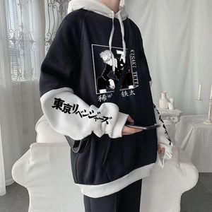 Haruku anime tokyo revengres kisaki tetta unissex moletom engraçado manga impressão oversized hip hop rua goth roupas masculinas com capuz