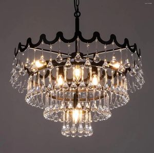 Lustres Wellmet Modern Black Crystal Chandelier 24'' Round 4-Tier Luminária para sala de estar jantar quarto