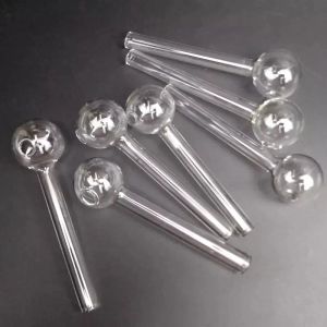 Pyrex oljebrännare rör klar glasrör nagelhandhåll bong vattenrör rökrör 4 tum längd transparent verktyg för rökning bongs dab ll