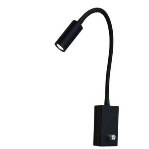 Lampor Toppoklampor för våningssängar Twist Dimmer/On/Off LED -lampa 3W Fokuseringslins Riktningsnattsbord Aluminiumslang AC100240V DC12V FO