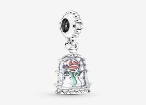 Charm-Anhänger „Enchanted Rose“ aus 100 925er-Sterlingsilber, passend für originale europäische Charms-Armbänder, modisch, für Damen, Hochzeit, Verlobung, Jewelr9765573