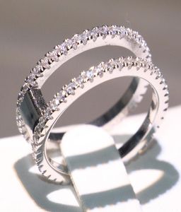 Infinity Sparkling Luxury Jewelry Real 100 925 Sterling Silver White 5A CZ Diamond Gemstones Promise Wedding Engagement Band Ring6374823