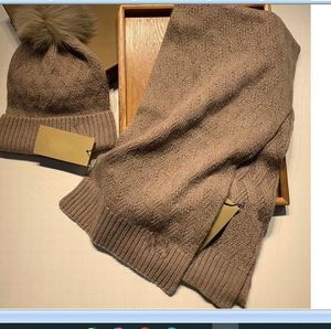 2024 high quality Winter Warm fashion soft Hats and Scarves gloves Sets with hair ball lozenge pattern knitting cotton Women men available free size the same size