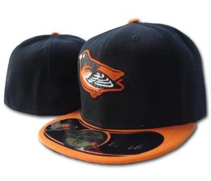 Passgenaue Herrenmütze Orioles Baseballmütze Gesticktes Teamlogo Vollständig geschlossene Kappen Out Door Fashion Bones Unisex254o6878276