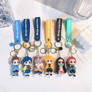 Demon Slayer Character PVC Rubber Keychain Kimetsu No Yaib Anime Figure Souvenir 3D KeyChain