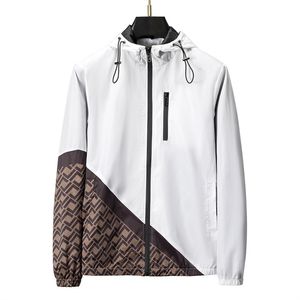 Marchio di moda F Lettera stampa stampa Giacche Autunno Capispalla da uomo Cappotti firmati Giacca casual Cerniera con cappuccio giacca a vento Felpe Cappotto M-3XL