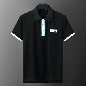 Männer Poloshirt Designer T-Shirt Mann Frauen Polos T-Shirt T-Shirts High-End Polo Mode Baumwolle V-Ausschnitt Mann T-Shirt Tops Luxus Casual Paar Kleidung Asiatische Größe M-3XL Gier