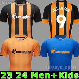 23 24 Hull City Soccer Jerseys 23/24 The Tigers Amber Wilks Honeyman M.Smith Bernard Eaves Scott Raxter Greaves Lewis-Potter Emmanuel Cannon Third Football Shirts