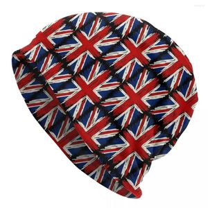 Beralar İngiliz İngiltere bayrak Union Jack Bonnet şapkaları örgü şapka gündelik Birleşik Krallık Kafa Beanies Erkekler Kadınlar Bahar Kafa Sarısı Kapağı