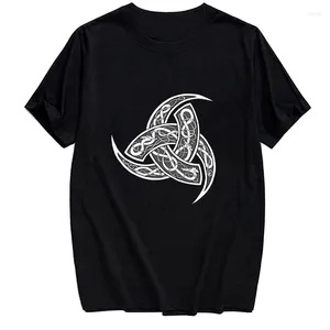 Erkek Tişörtleri Viking Sembol Pamuk T-Shirt Yaz Moda Kadınlar İçin Günlük Erkekler Harajuku Tarzı Komik Siyah Tee Giysileri