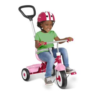 Rowery, spacer 3in1 n Trike, 3 etapy rosną z dzieckiem, różowy trójkołowy