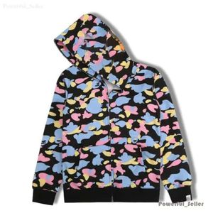 Bapes Designer Mens Hoodie Full Full Up Shark Bapesta Hoodies Mulher Camuflage Jaqueta Capuz Capuzes Camisola de moletom de manga comprida APE 3198