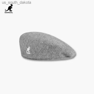 Berets Original Kangol Tropic 504 Woll Beret Mütze Frauen Frauen Wolle Hut Fashion Ladies Solid Color Casual Hats Herbst und Winter Berets L2305