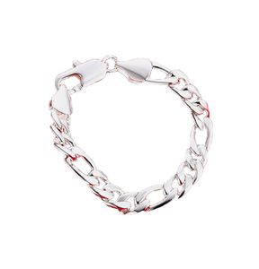 Helt ny 10m i sidled räka spänne Men039S 925 Silver Plate Charm Armband 205x10cm DFMWB151Sterling Silver Plated Jewel1508633